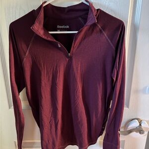 Reebok Maroon Quarter-Zip Pullover